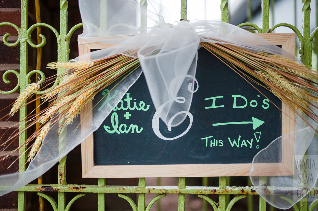 Stoudts Brewery Wedding entrance sign