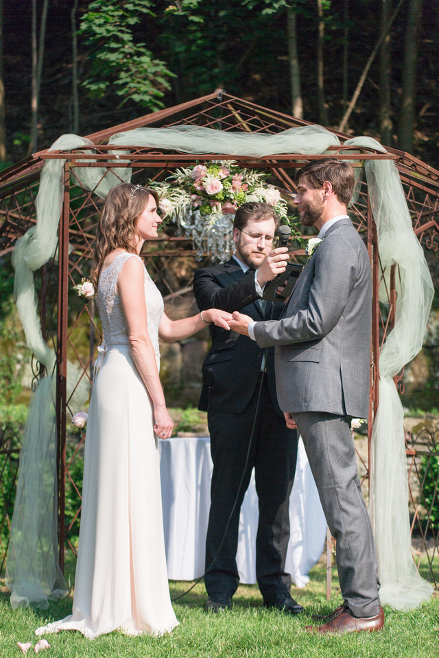 Ring exchange during ceremony