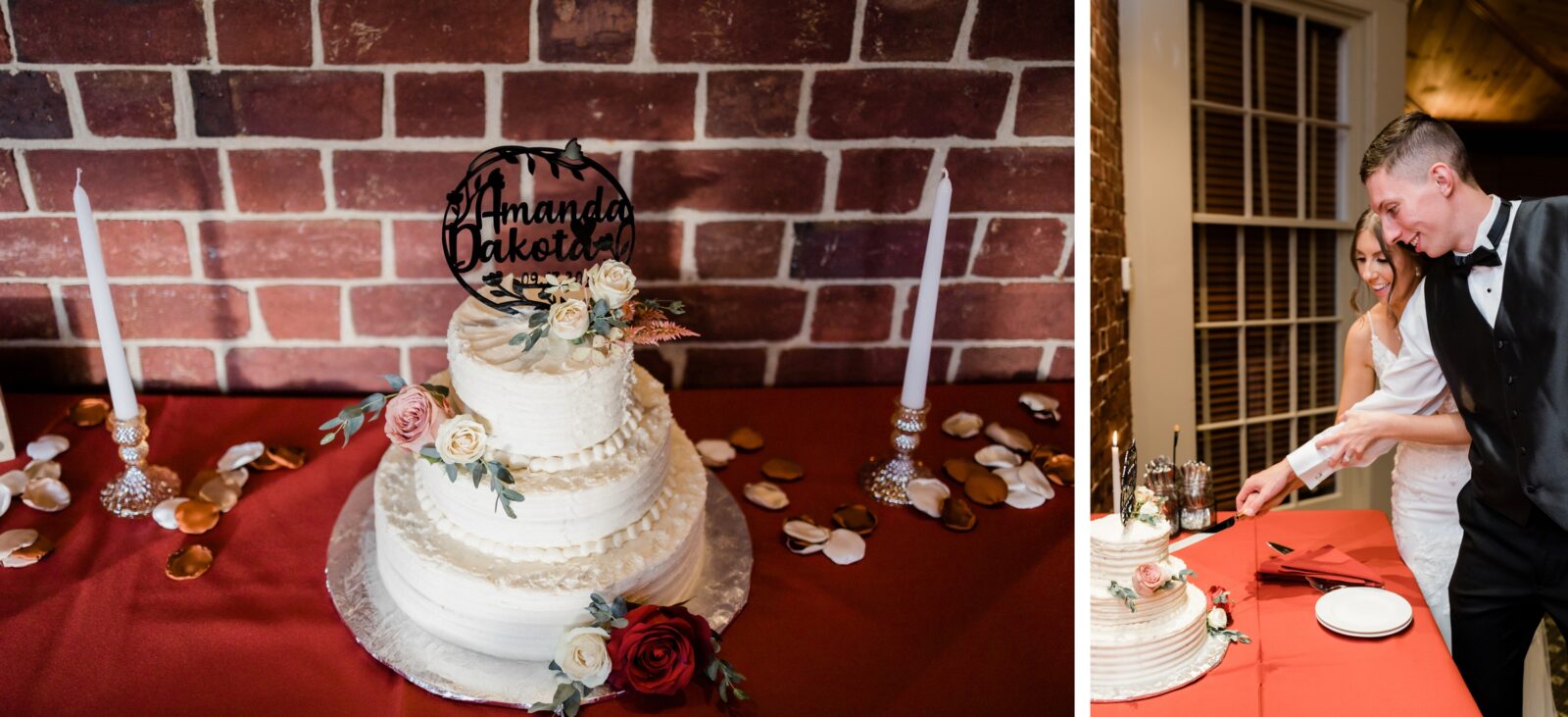 Cake and cake cutting photos.
